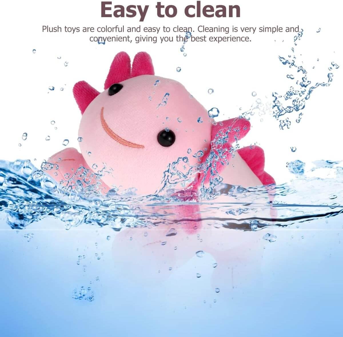 DYBFONO Axolotl plush bedroom decor pink soft accent for kid's space.