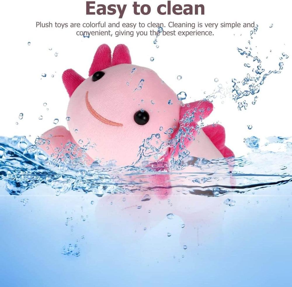 DYBFONO Axolotl plush bedroom decor pink soft accent for kid's space.