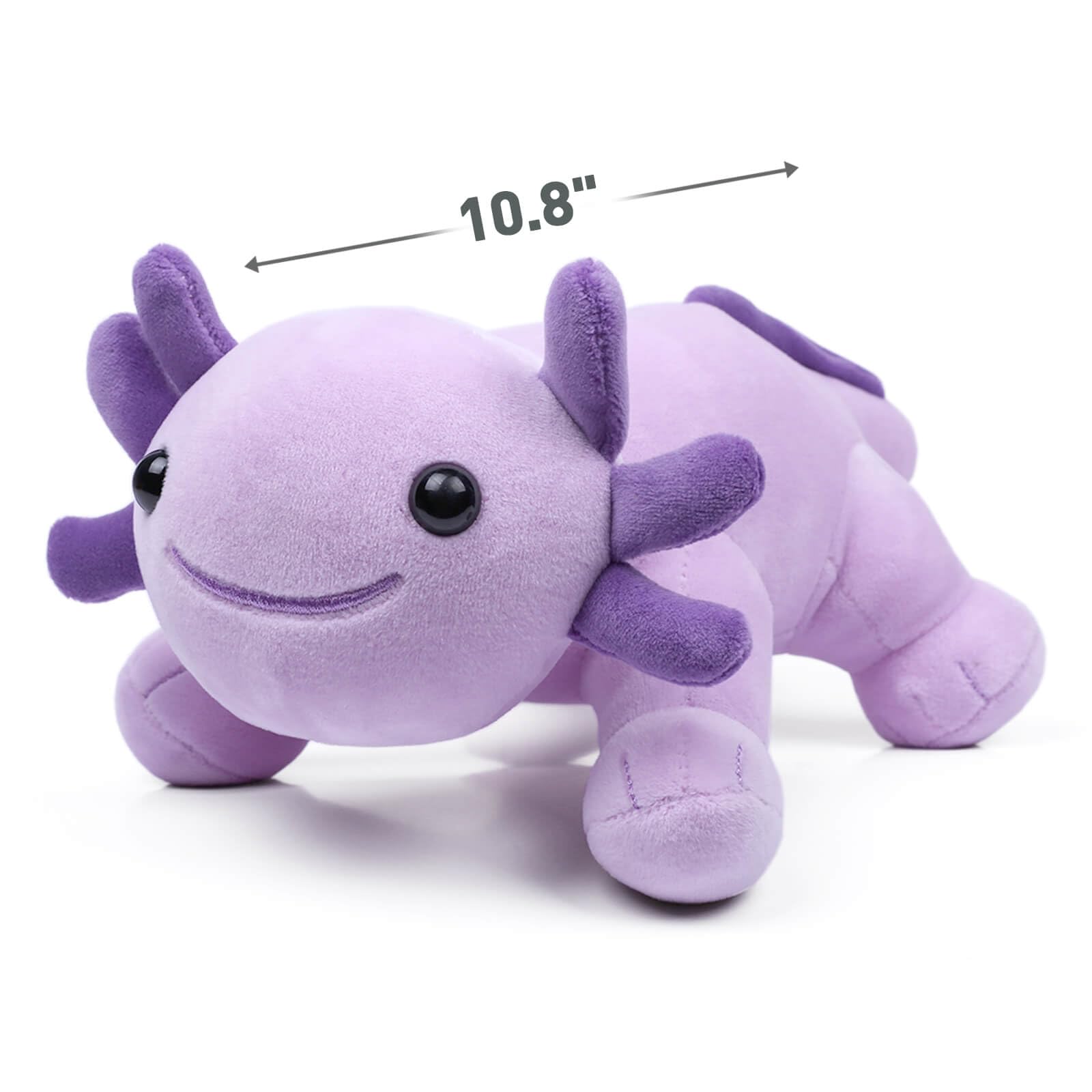 DYBFONO Axolotl plush face-smile close-up, inviting hugs and cheerful decor.