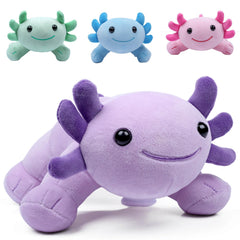 DYBFONO Axolotl plush toy, 10.8-inch, cozy cuddle companion for kids.
