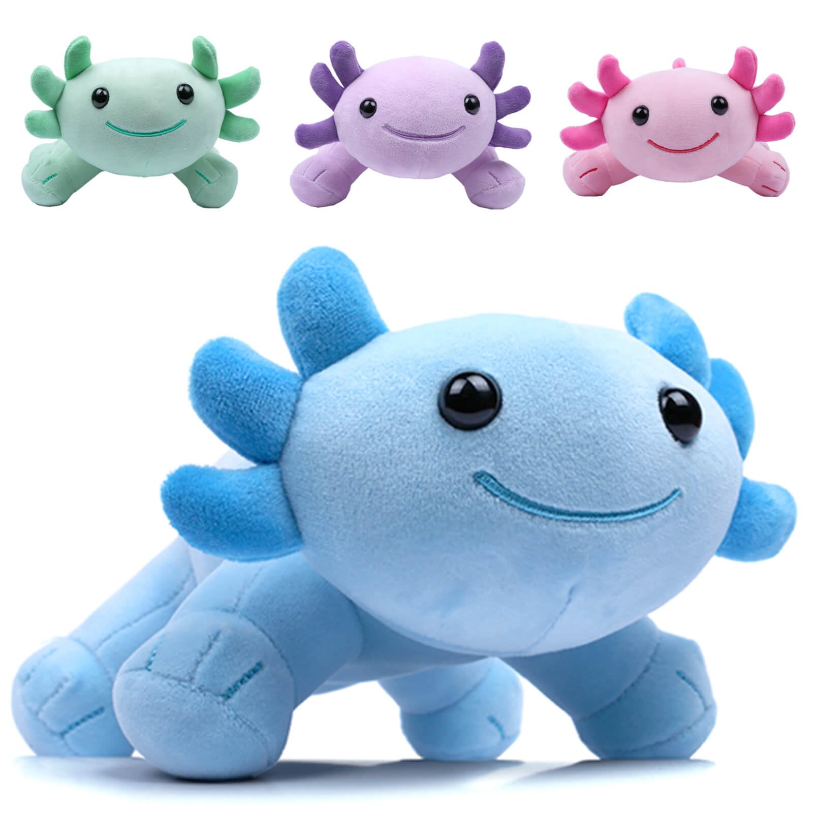 DYBFONO axolotl plush toy front view for cuddling and decor