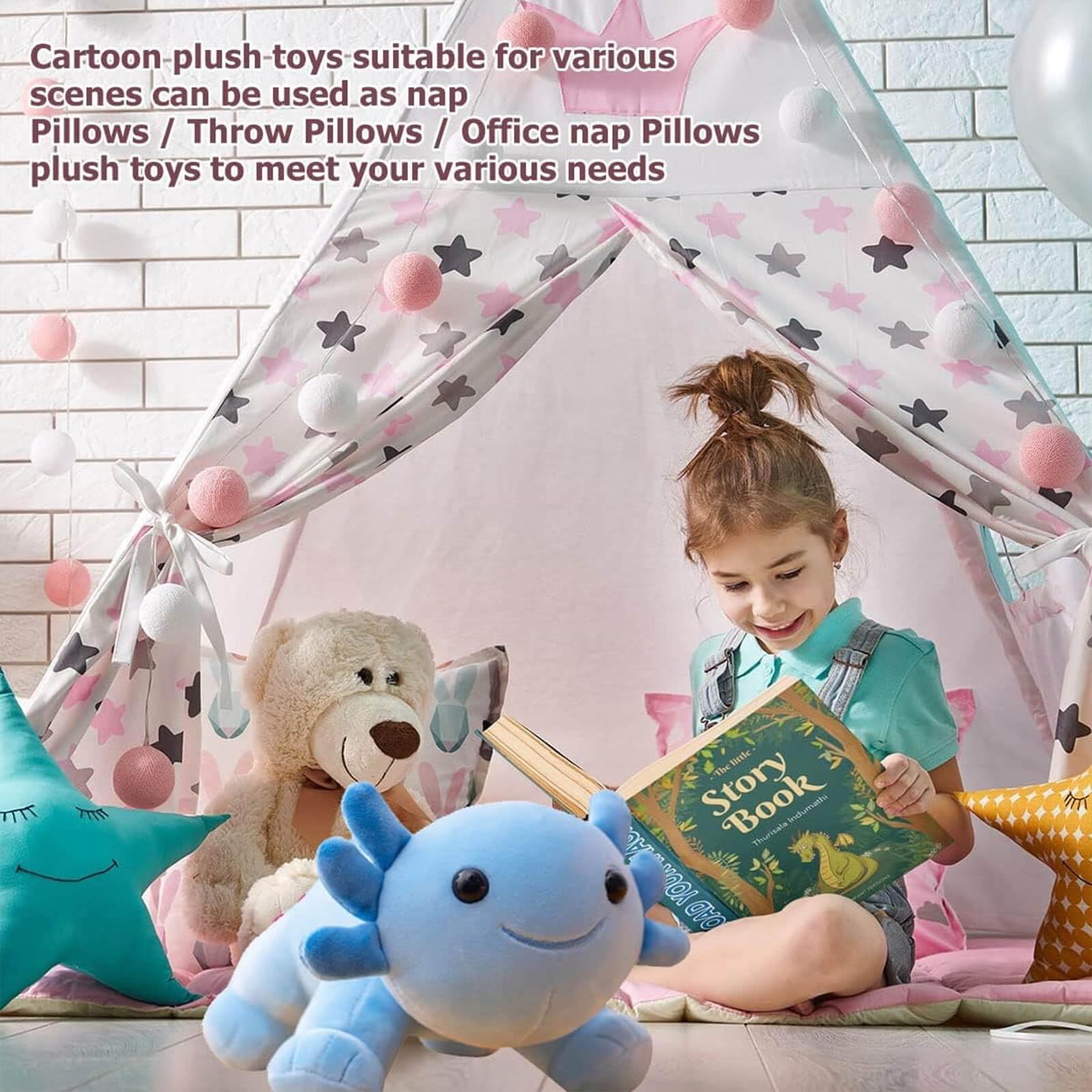 DYBFONO axolotl plush serves as travel pillow