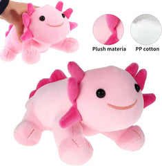 DYBFONO Axolotl plush washable fabric ensures easy cleaning and lasting softness.