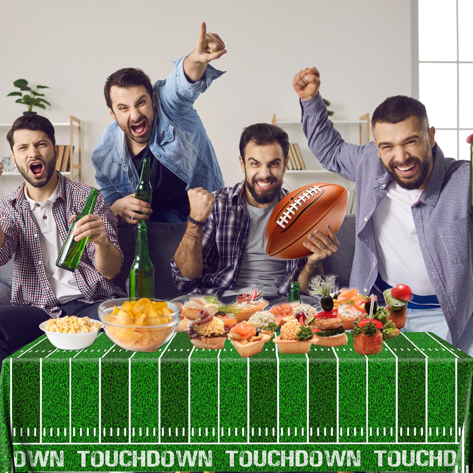 Dydamud football tablecloth party backdrop offers photo-ready party styling.