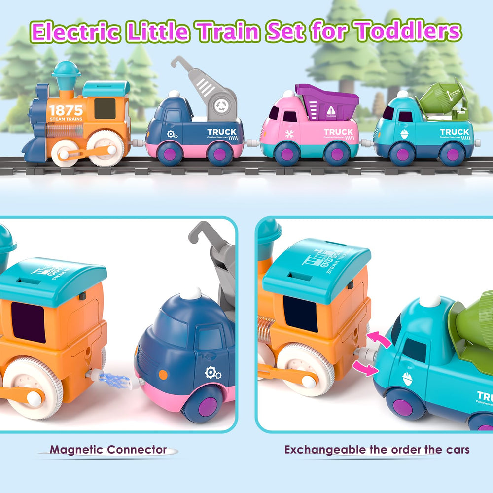 Dynffur train set dump truck promotes sorting play