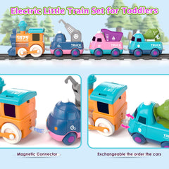 Dynffur train set dump truck promotes sorting play