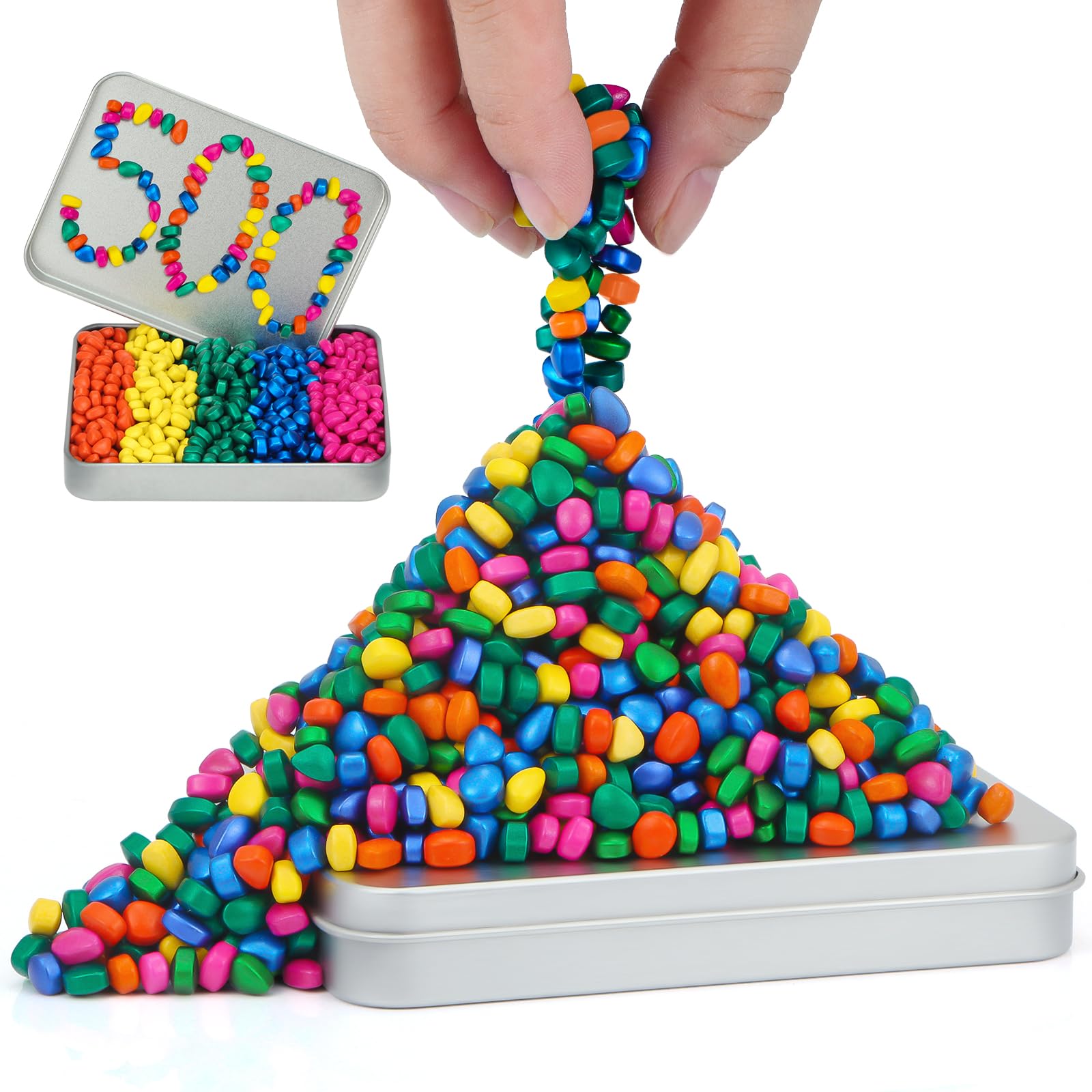 DYRDM ferrite stones close-up showing balanced desk setup for focus