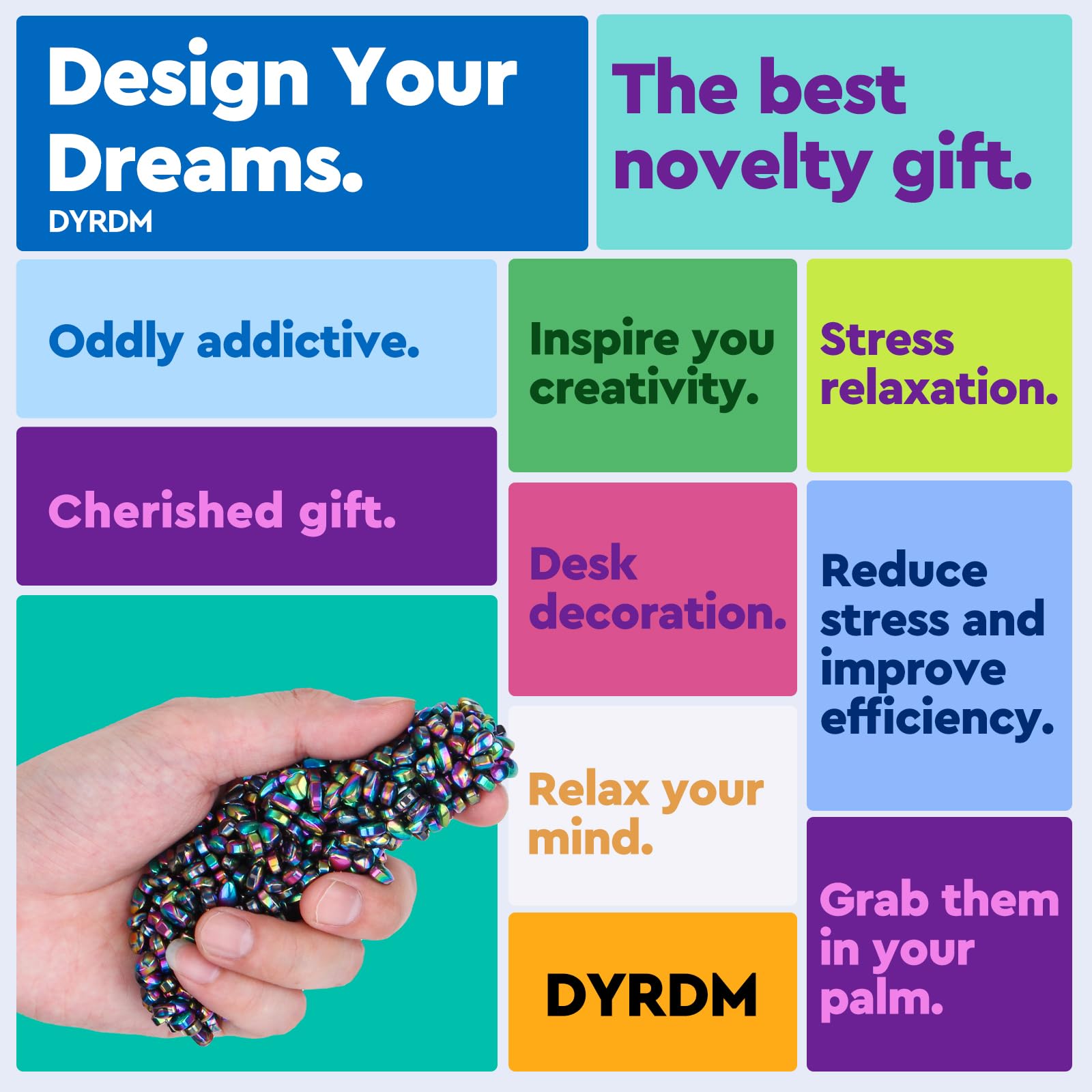 DYRDM colorful ferrite putty collection for sensory play