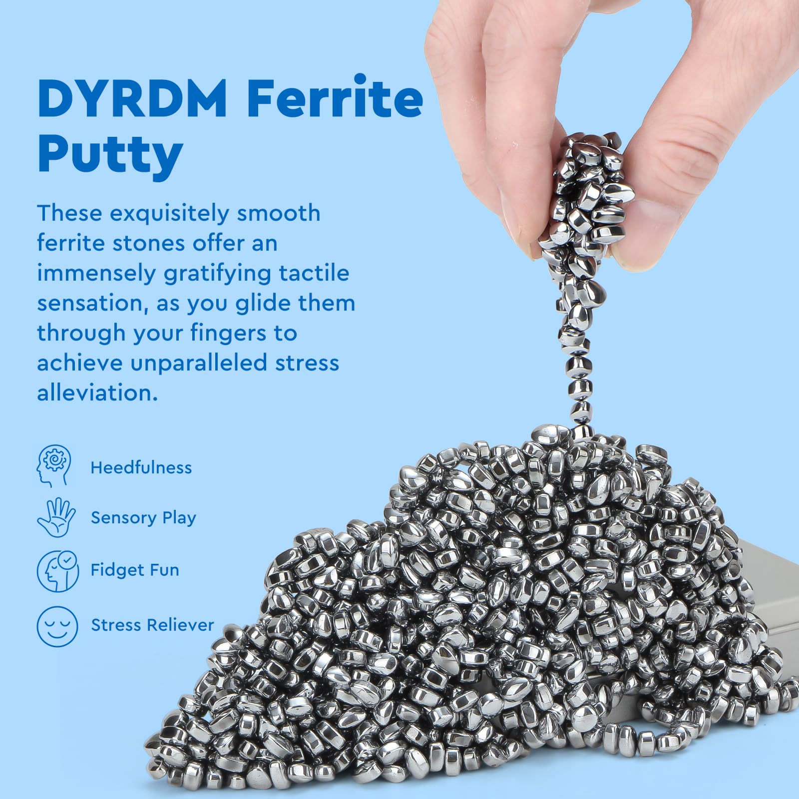 DYRDM ferrite putty texture close-up showing unique tactile feel