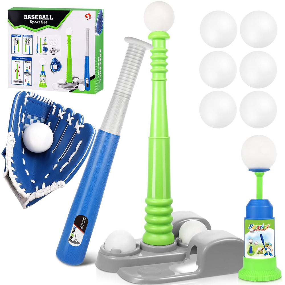 DZLION T Ball Set with six balls for backyard practice to improve hand-eye coordination
