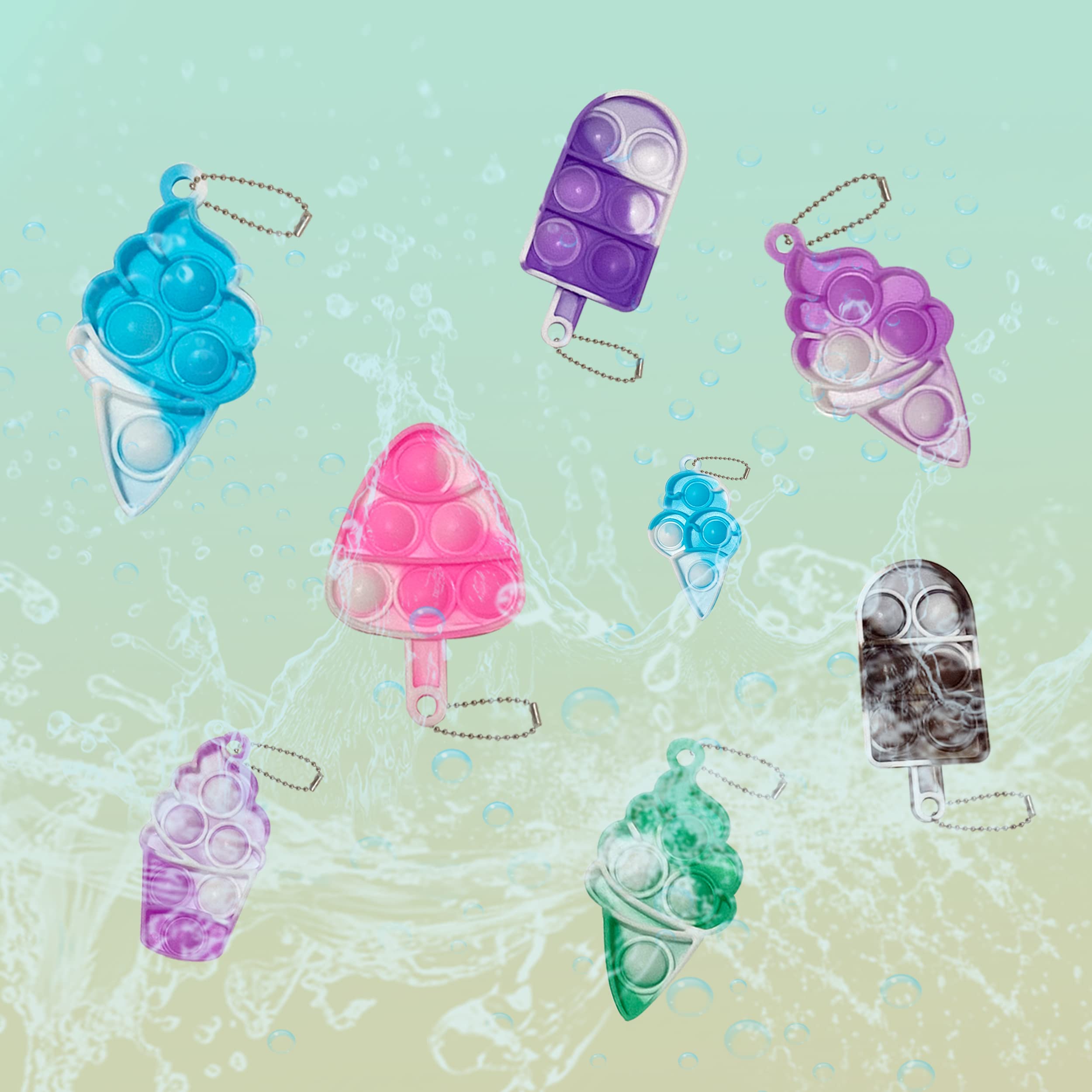 DZLUSJ Ice Cream Pop Keychain—mini, lightweight fidget you can carry in a pocket