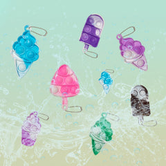 DZLUSJ Ice Cream Pop Keychain—mini, lightweight fidget you can carry in a pocket
