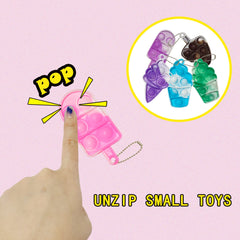 DZLUSJ Ice Cream Pop Keychain—soft silicone texture with satisfying popping action