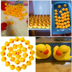 DZTIAN squeaky duckies invite squeezing sounds for interactive bath time