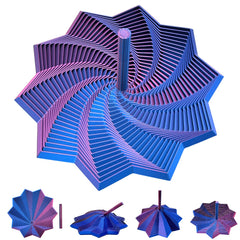 DZZ 3D printed expanded sensory fidget star with spiral handle for focus