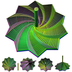 DZZ 3D-printed expanded sensory fidget star showcases layered spiral design for focus.