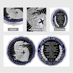 Matthew 5:9 inscription on the coin, a verse honoring peacemakers.