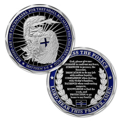 E-coin Saint Michael police coin front view, ideal for display and gifting.