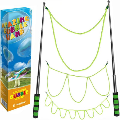 E-Know Bubble Wand with telescopic handle for easy outdoor bubble play