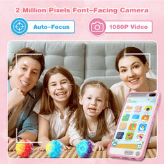 E Teacher Kids Smart Phone Pink 2000mAh battery powers longer play.