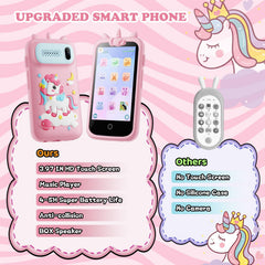 E teacher Kids Smart Phone pink silicone shell protects against drops