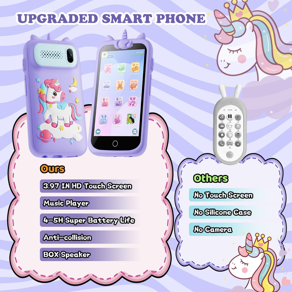 E teacher Kids Toys Phone camera 5MP with fun stickers for photos.