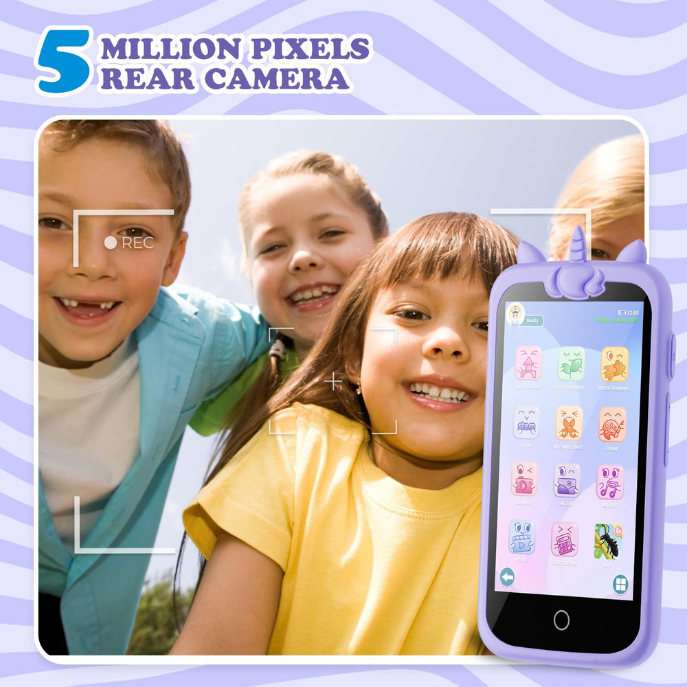 E teacher Kids Toys Phone classroom use with 200 puzzle games and 26 letter courses.