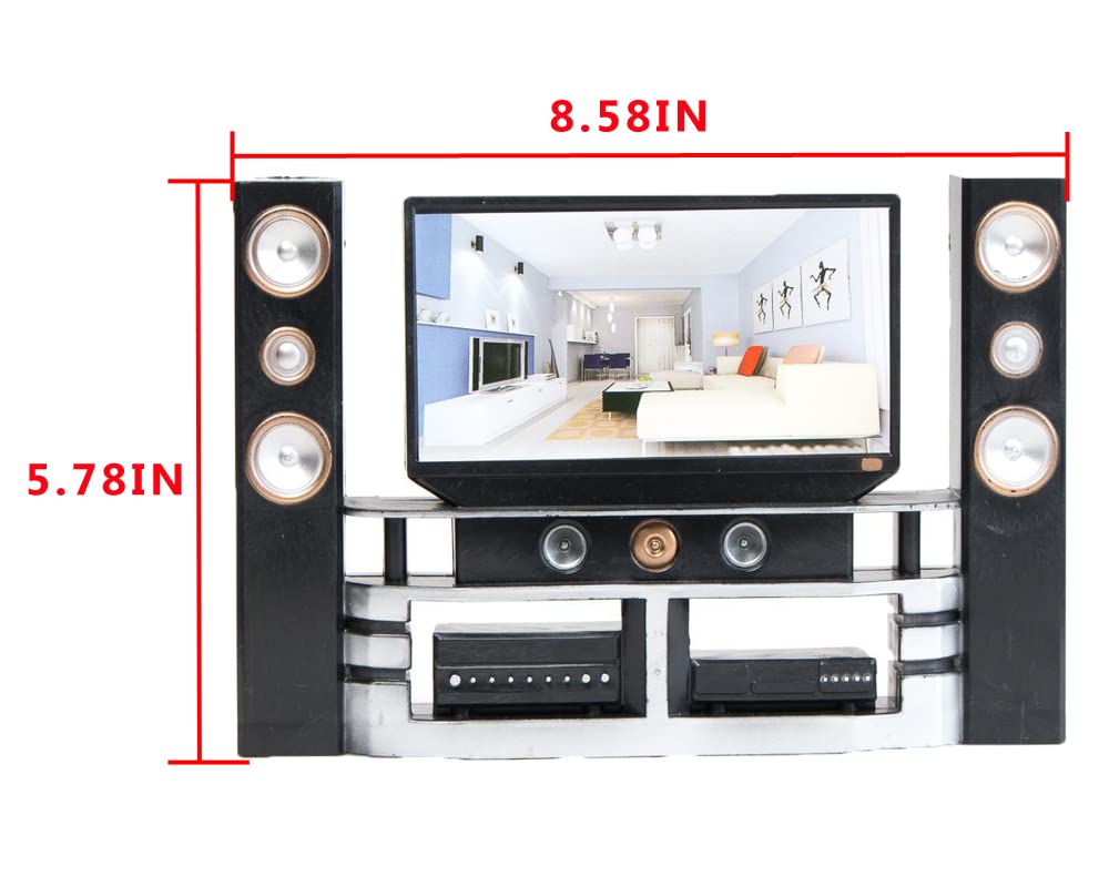 E-TING miniature TV cabinet adds authentic detail to dollhouse living rooms