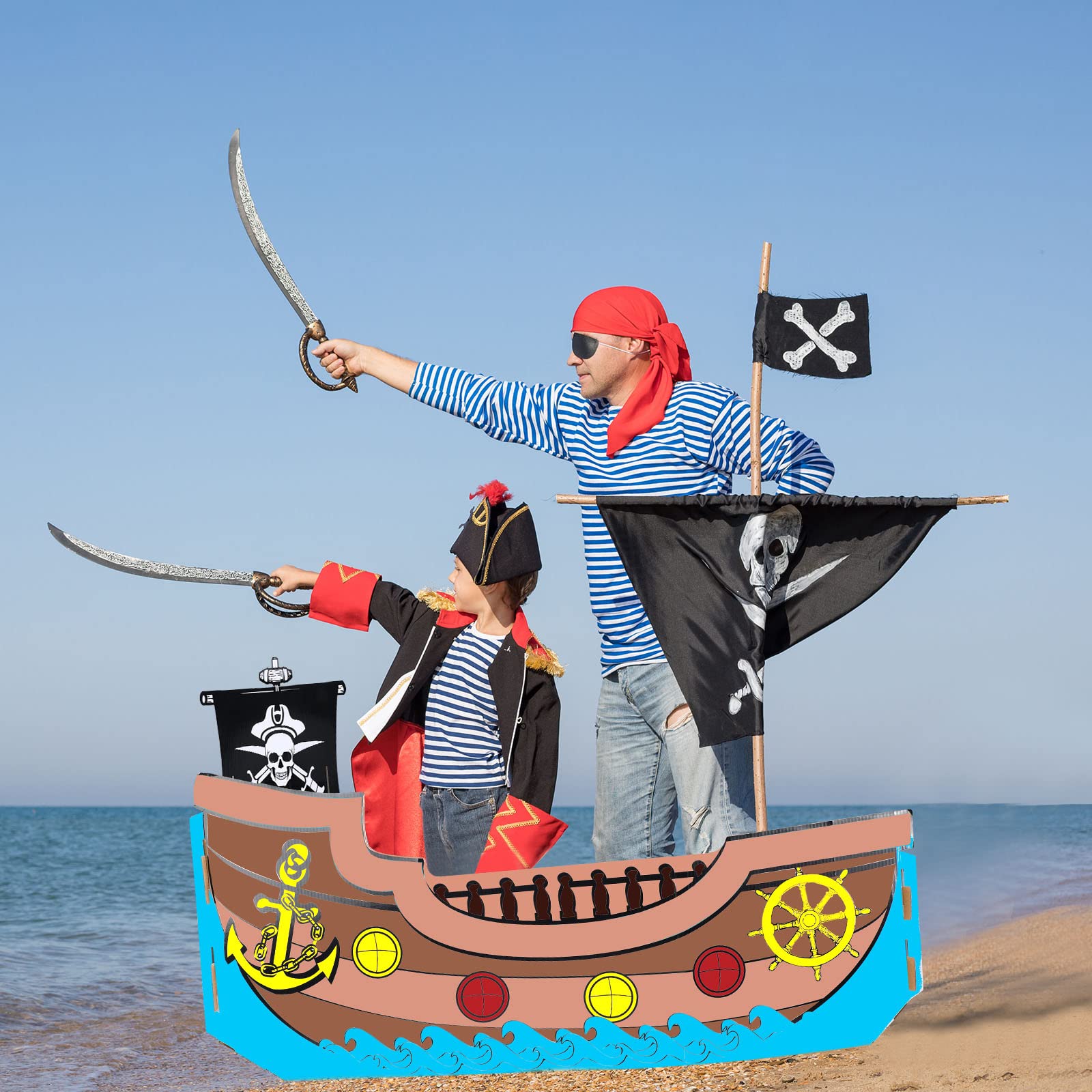  Eaasty educational pirate playhouse boosts color perception and imagination.