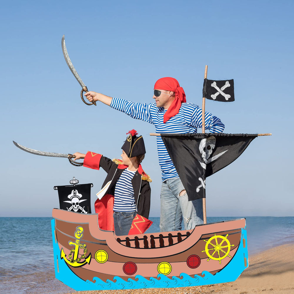  Eaasty educational pirate playhouse boosts color perception and imagination.
