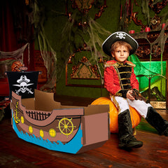  Eaasty Halloween pirate ship decoration idea for festive home or classroom.