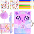 EABUY Girls Diary cover close-up with holographic fabric, ideal for gifting