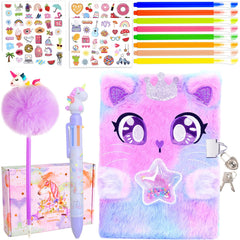 EABUY Girls Diary cover close-up with holographic fabric, ideal for gifting