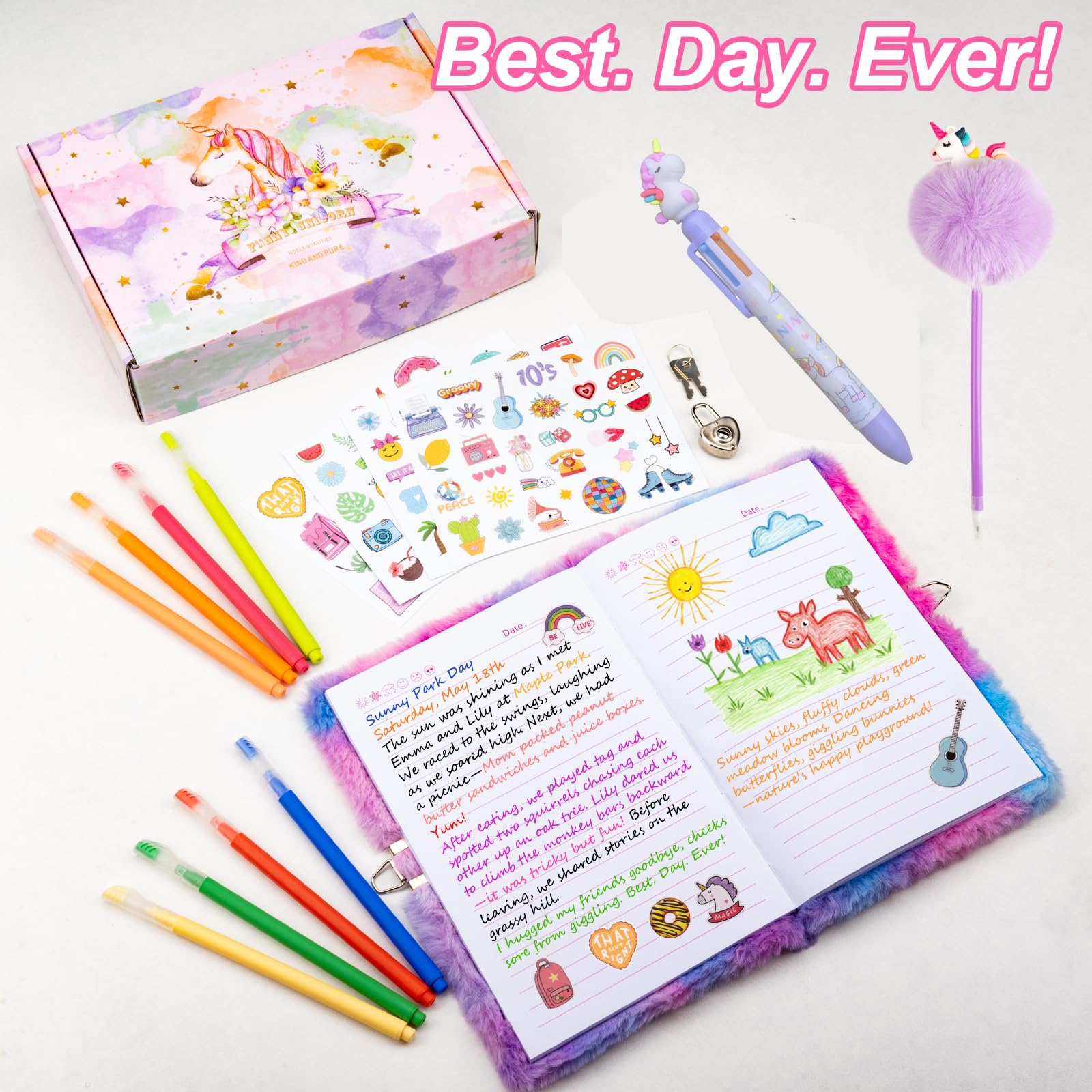 EABUY lock and keys on the diary provide private writing space