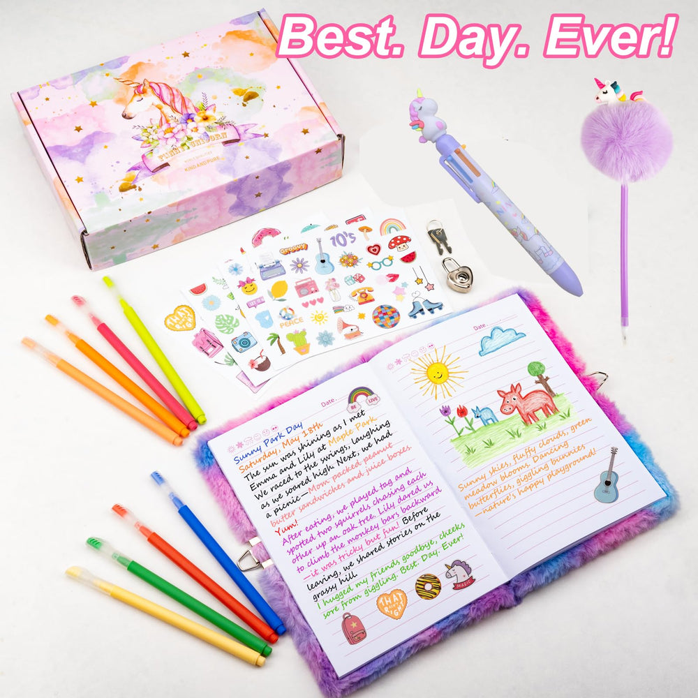 EABUY lock and keys on the diary provide private writing space