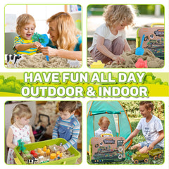 Eaciilee storage lid sandbox: keeps play area tidy and portable for on-the-go fun.