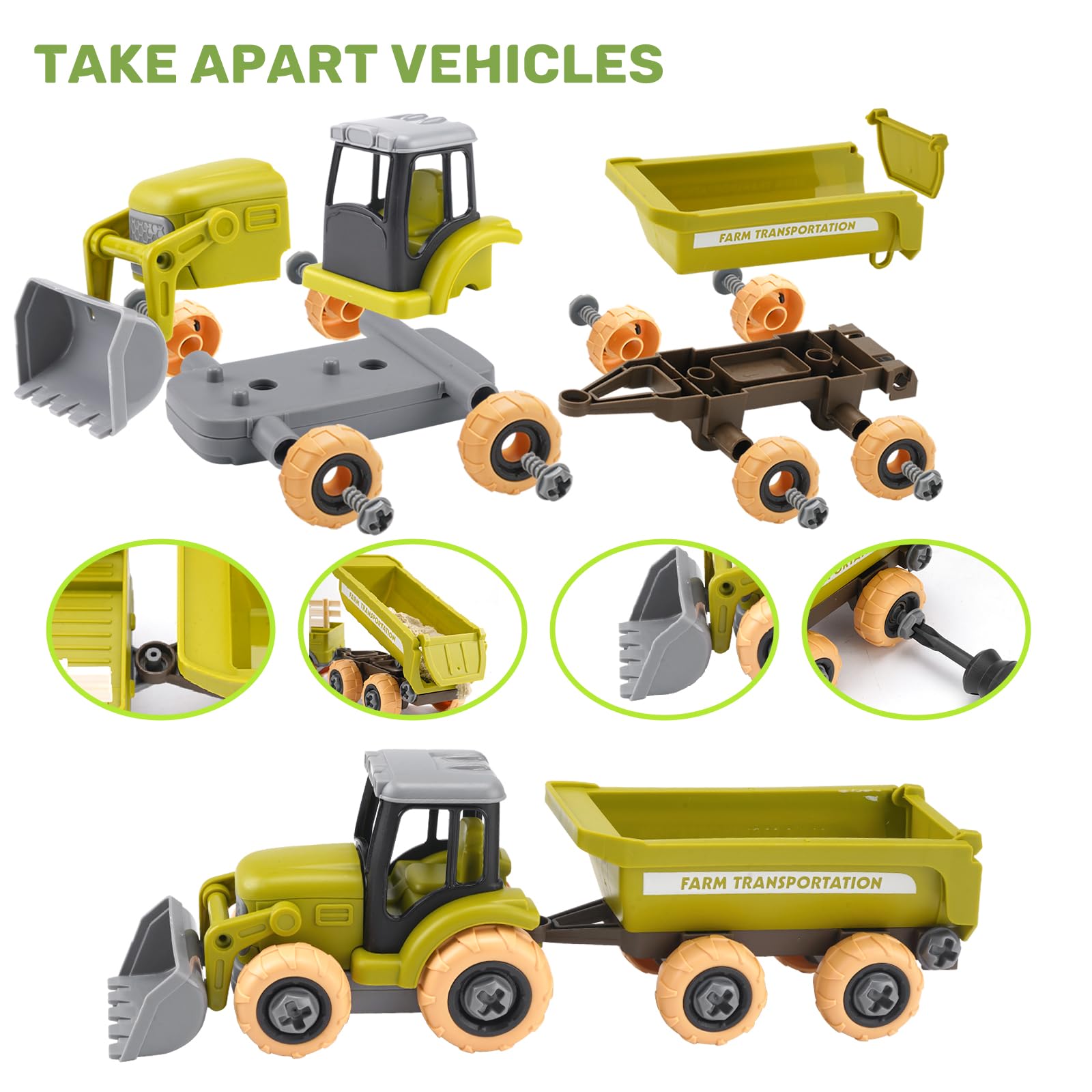 Eaciilee take apart excavator helps kids build fine motor skills