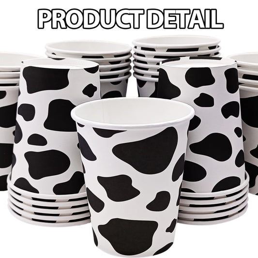 EaciTown cowgirl birthday supplies featuring bold cow print for festive tables.