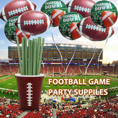 EaciTown football-themed paper cups for baby showers and events