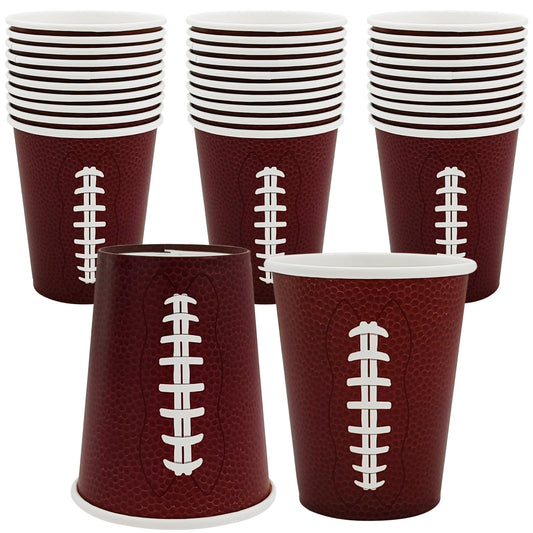 EaciTown football beverage cups with game-day graphics for easy party service
