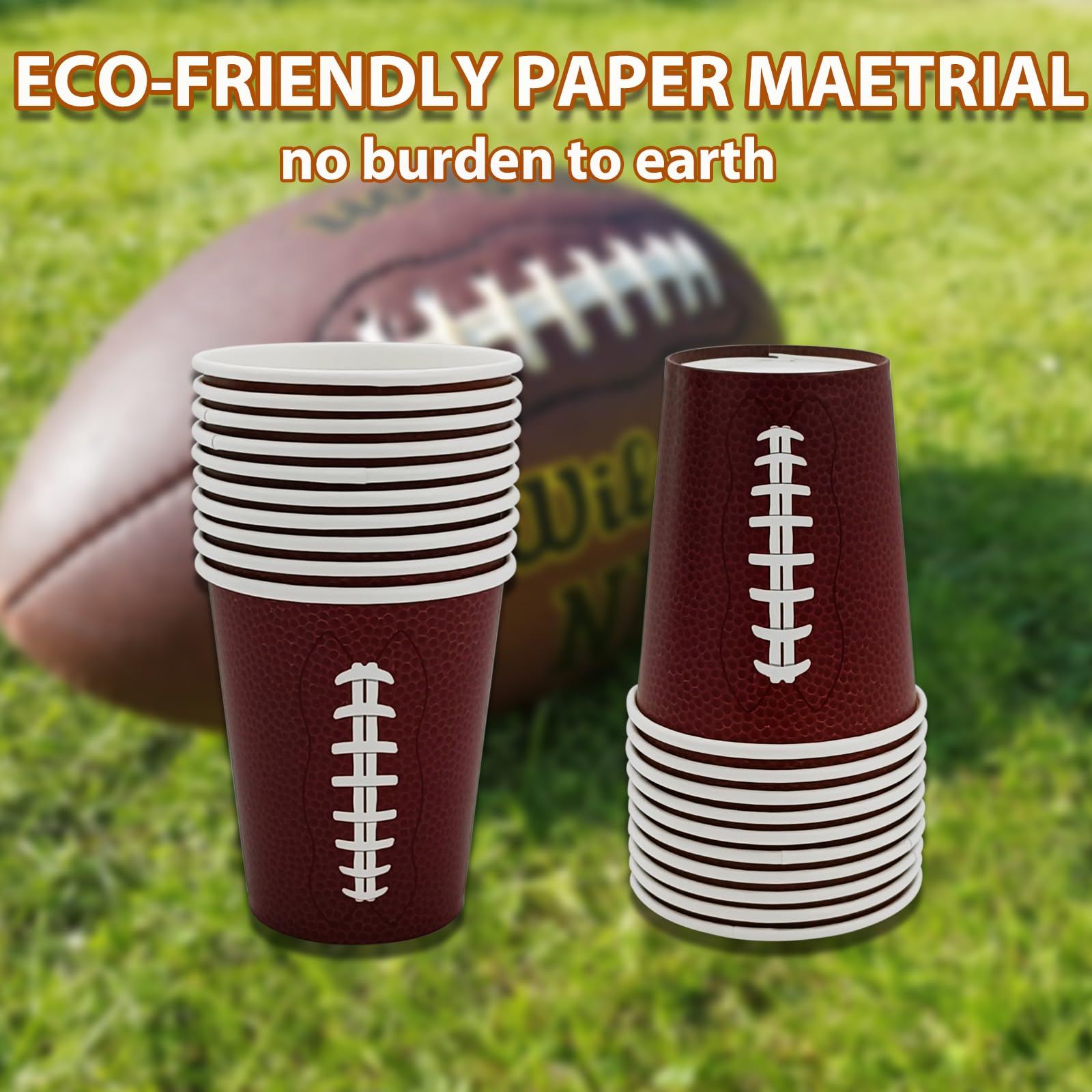 EaciTown football graphics cups enhance party decor and serving