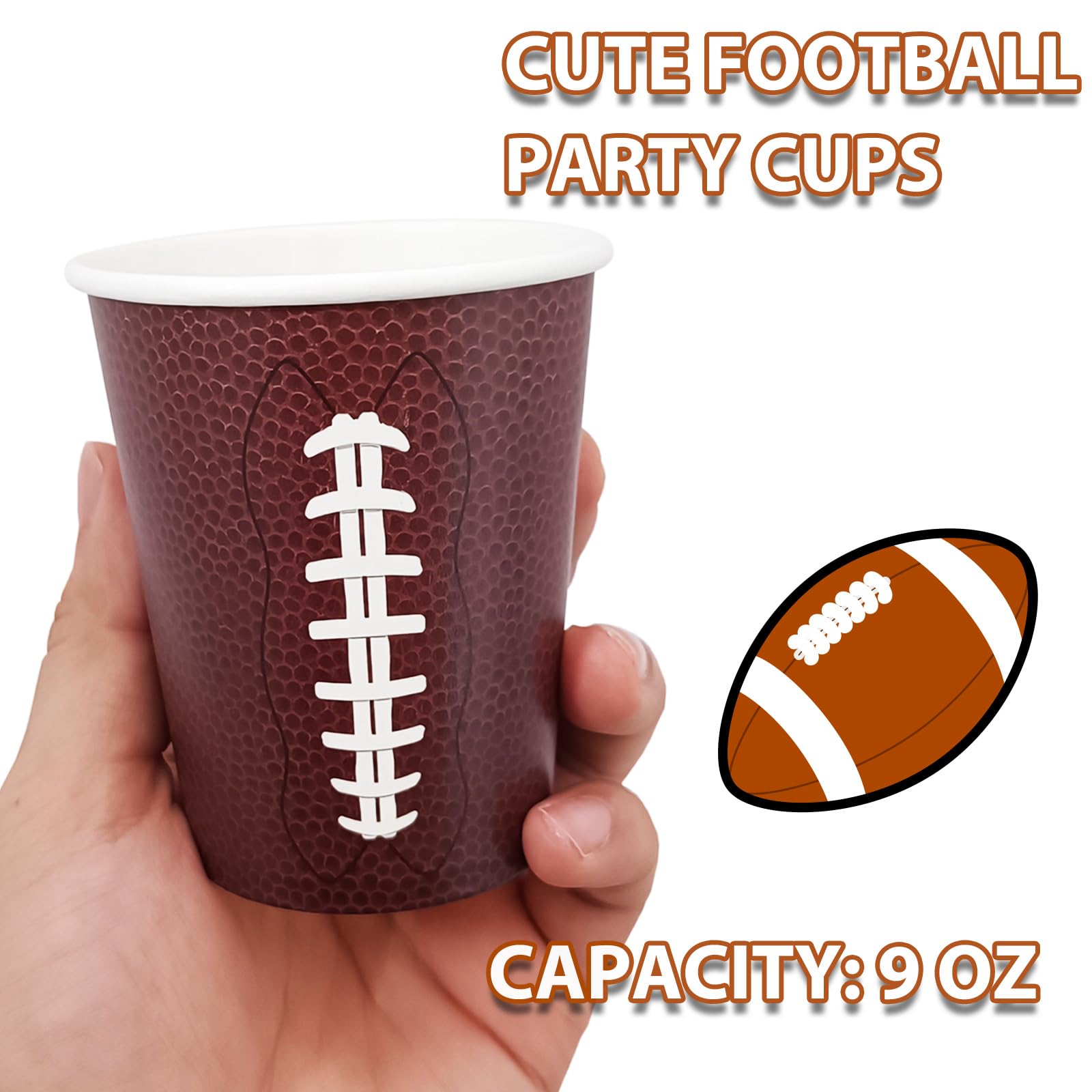 EaciTown football party cups perfect for tailgates and celebrations
