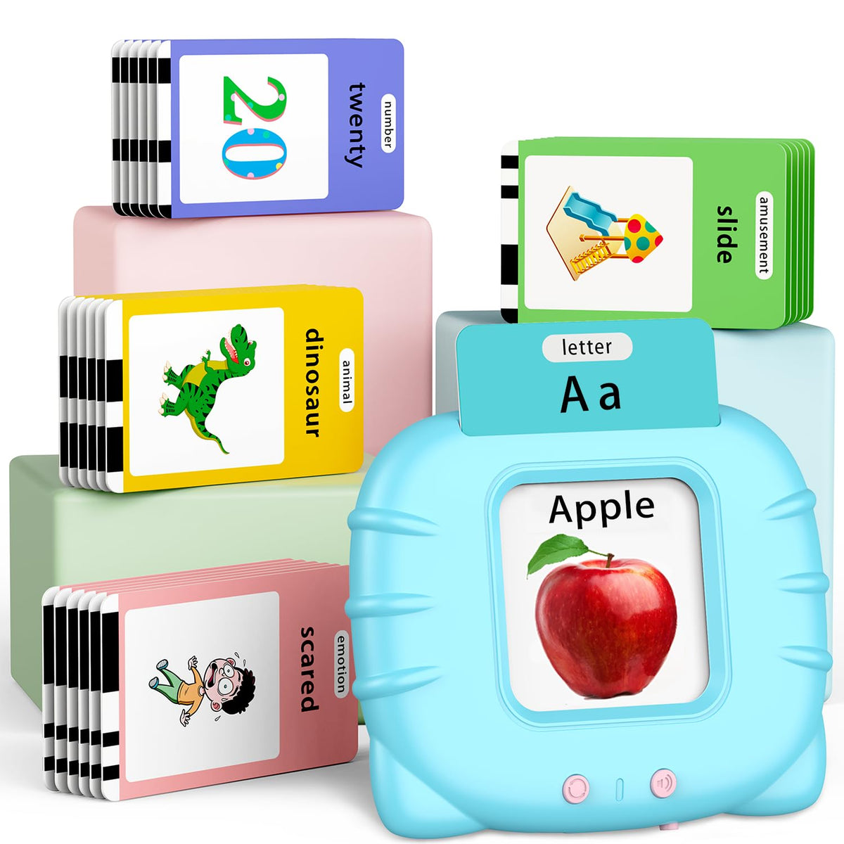 Eaever 520 sight words card reader showing cards and reading aloud for kids