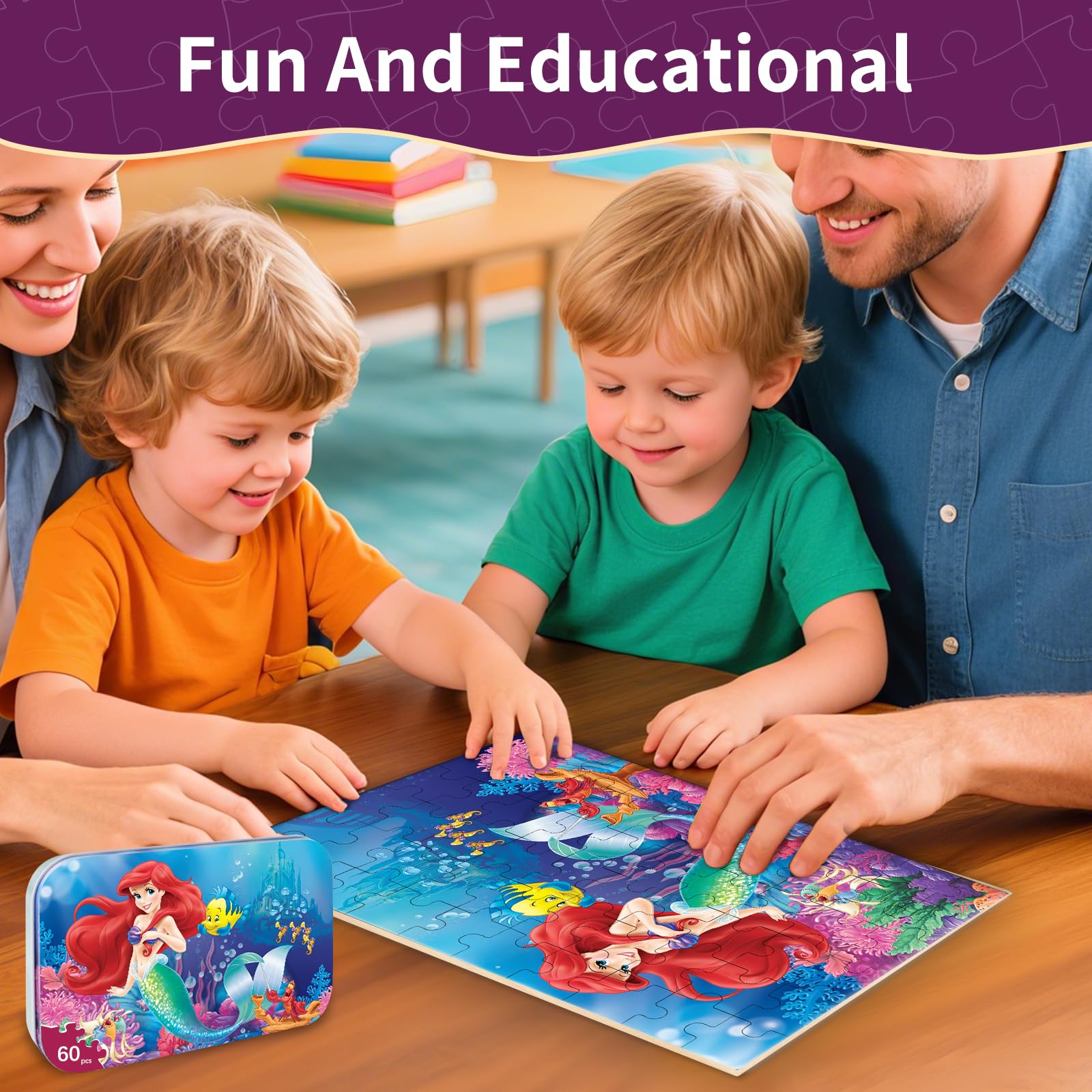 Eagarch metal box storage keeping puzzle safe and organized.