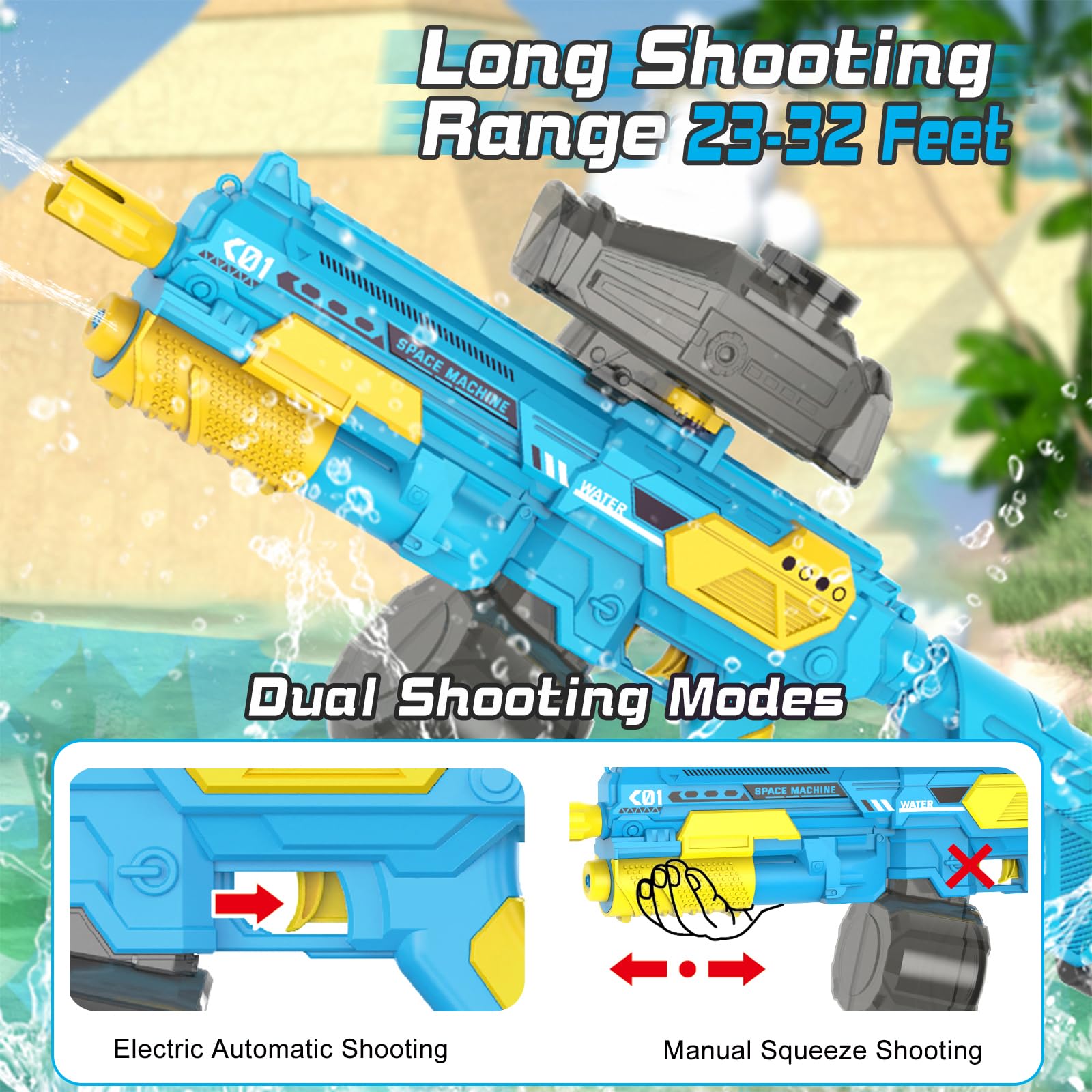 EagleGrove Water Gun 1350cc tank for extended play