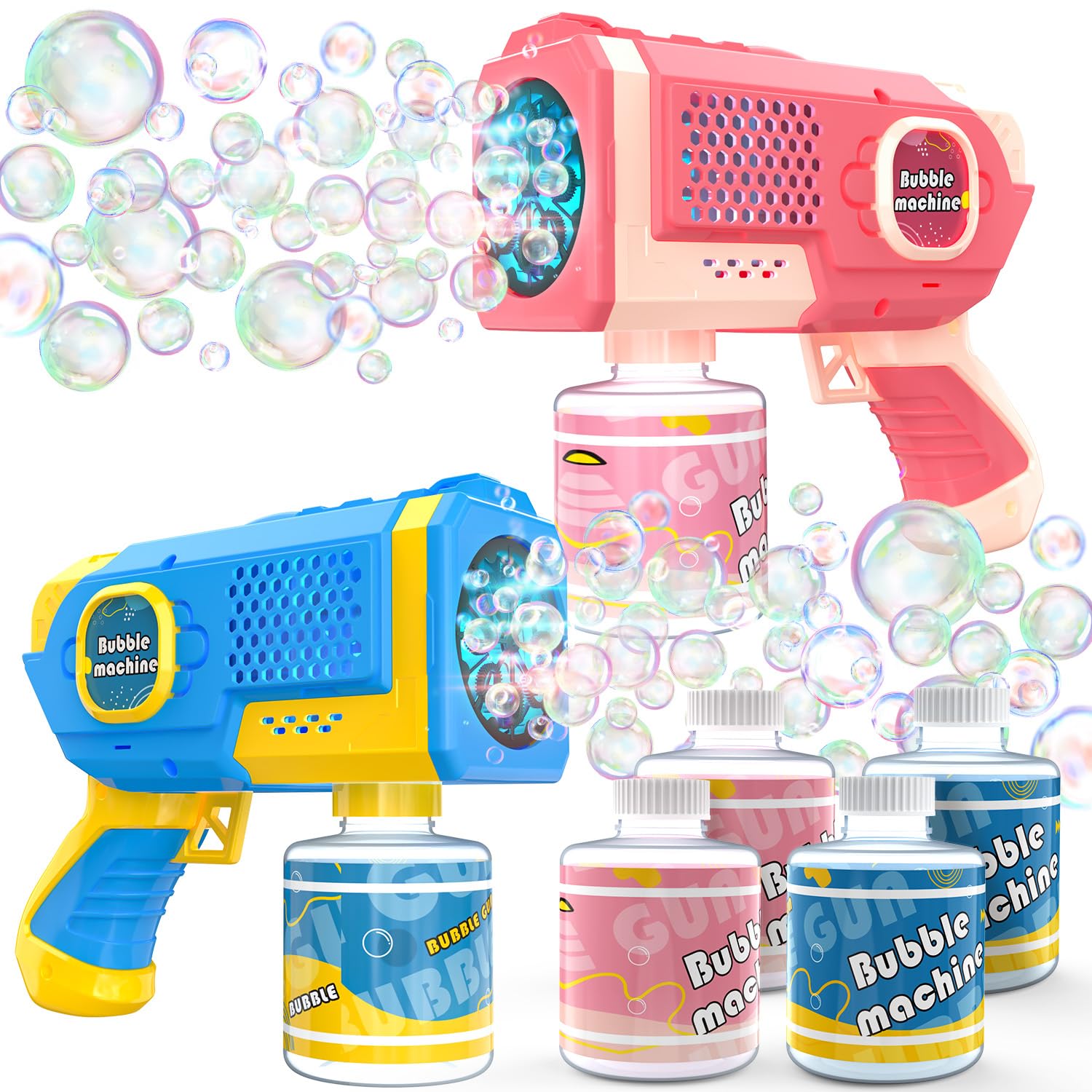 EagleStone 2-pack bubble guns for outdoor play with family fun.
