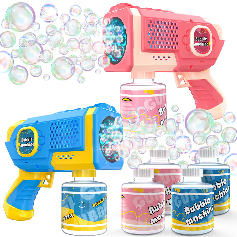 EagleStone 2-pack bubble guns for outdoor play with family fun.