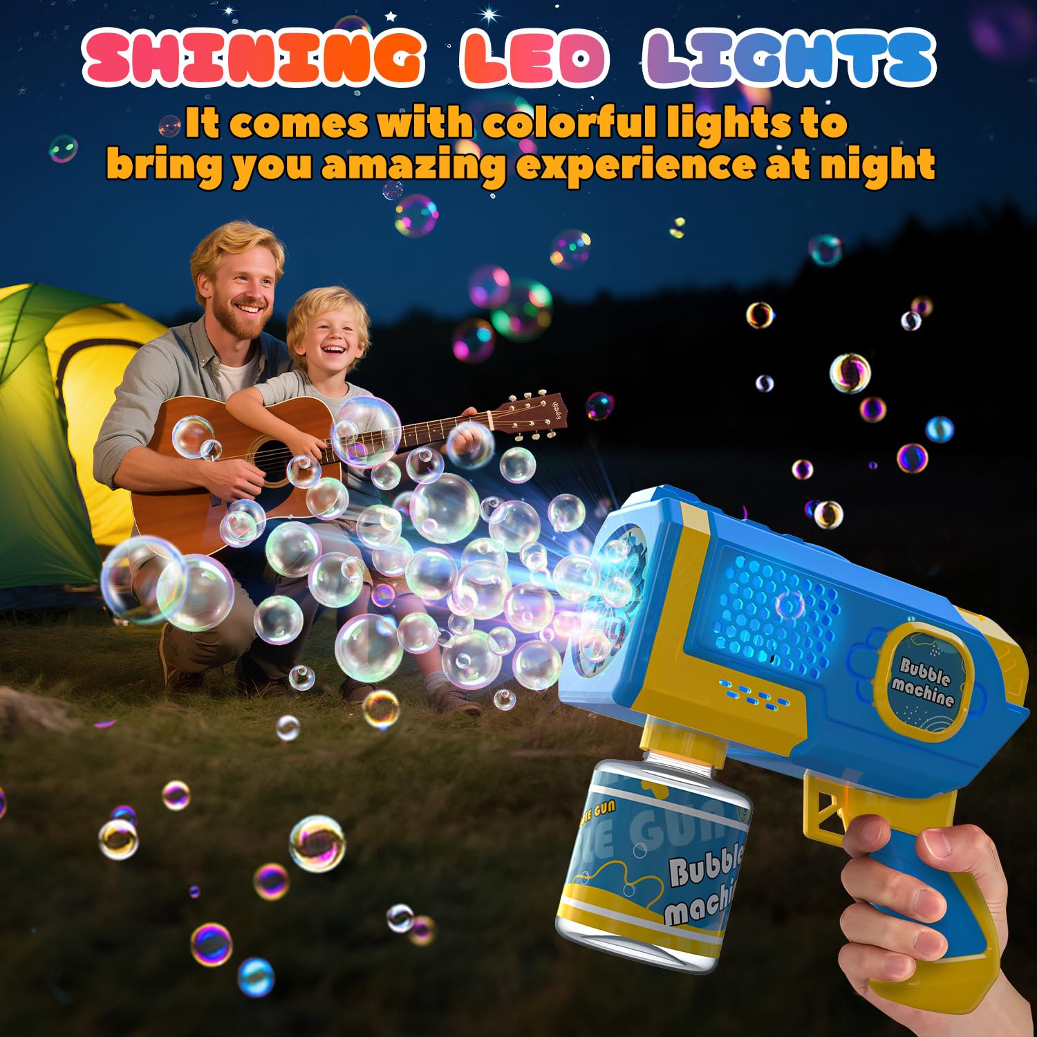 EagleStone 8-hole bubble blaster for dense bubble streams.