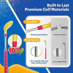 EagleStone adjustable club length grows with kids for longer use.