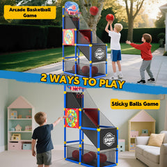 EagleStone 36-50 inch adjustable hoop height enables growing kids to play.